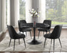 Colfax - Black Marquina Marble Dining Set - JaxCo Furniture