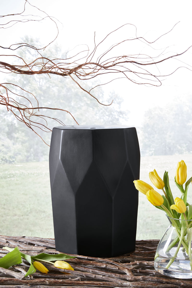 Rhysworth - Black - Stool - JaxCo Furniture