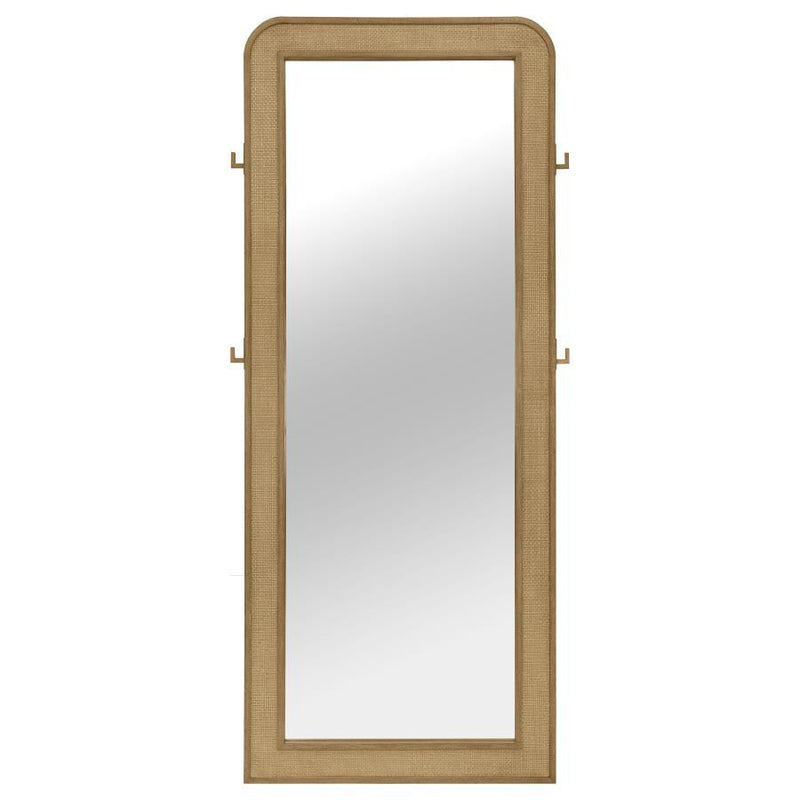 Arini - Cane Weave Full Length Standing Floor Mirror - JaxCo Furniture