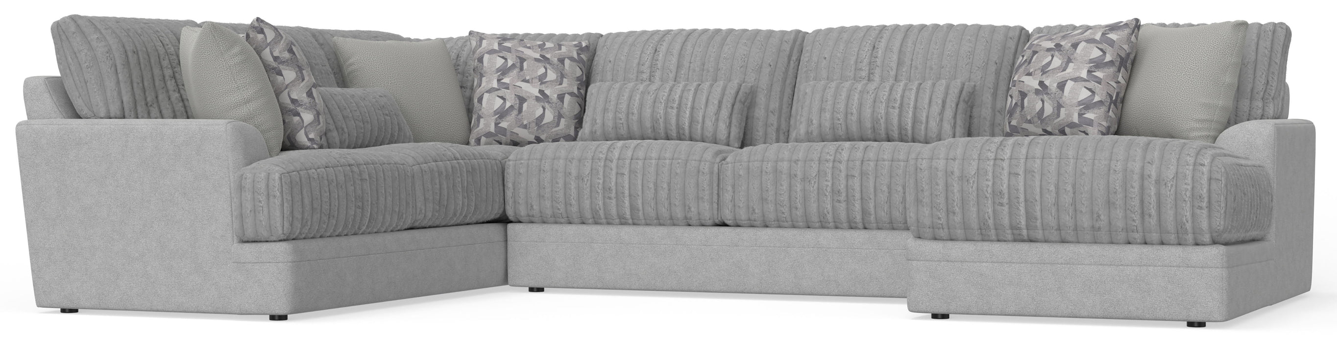 Titan - Sectional With Comfort Coil Seating And Accent Pillows - JaxCo Furniture