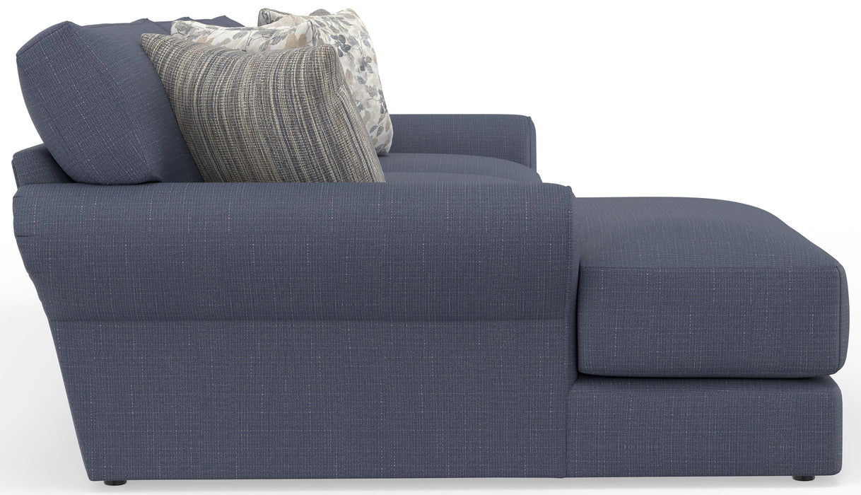 Cape May - Sofa Chaise With Comfort Coil Seating And 5 Accent Pillows