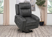 Raelynn - Upholstered Track Arm Recliner - JaxCo Furniture