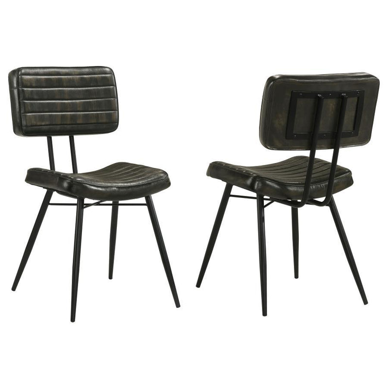 Misty - Leather Upholstered Dining Chair (Set of 2) - Espresso - JaxCo Furniture
