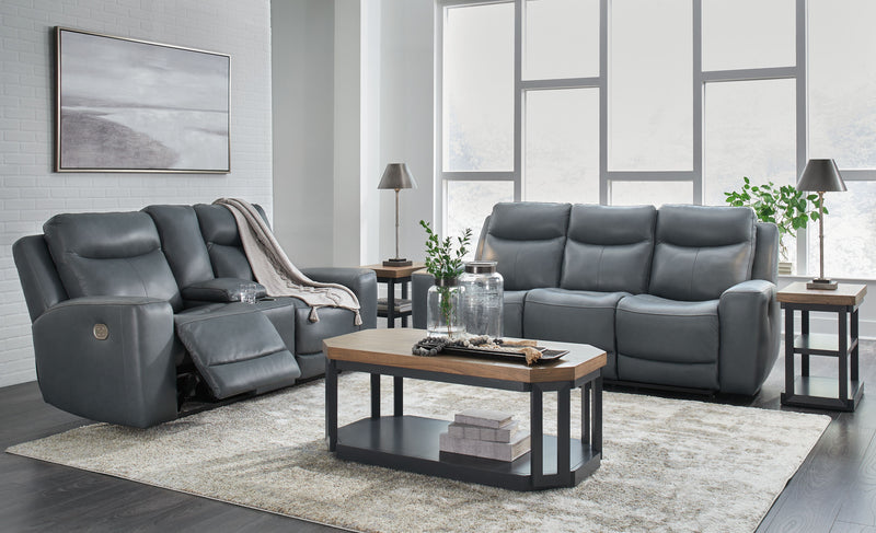 Mindanao - Steel - 2 Pc. - Power Reclining Sofa, Power Reclining Loveseat with Console - JaxCo Furniture