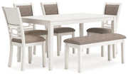 Erinberg - Antique White - Dining Room Table Set (Set of 6) - JaxCo Furniture