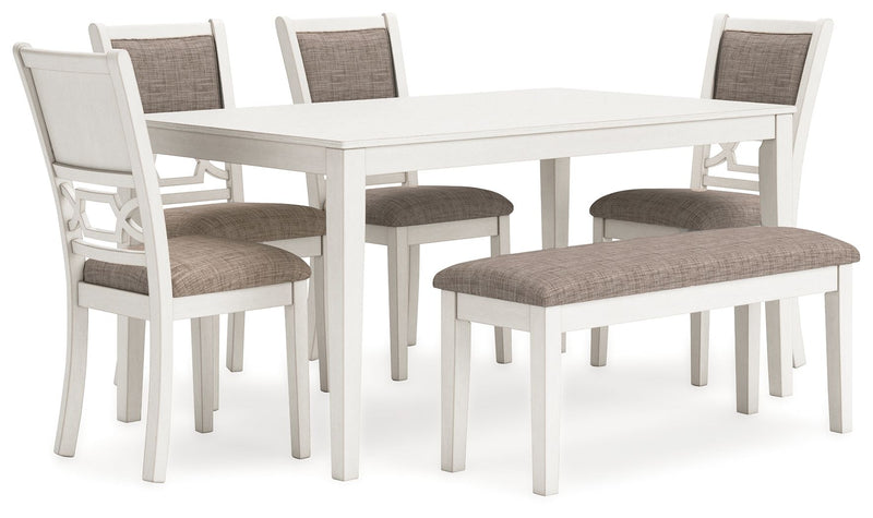 Erinberg - Antique White - Dining Room Table Set (Set of 6) - JaxCo Furniture