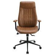 Ranger - Upholstered Adjustable Home Office Desk Chair - Brown - JaxCo Furniture