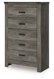 Frandern - Gray - Five Drawer Chest - JaxCo Furniture