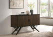 Wes - 2 Door Sideboard Buffet Storage Cabinet - Dark Walnut - JaxCo Furniture