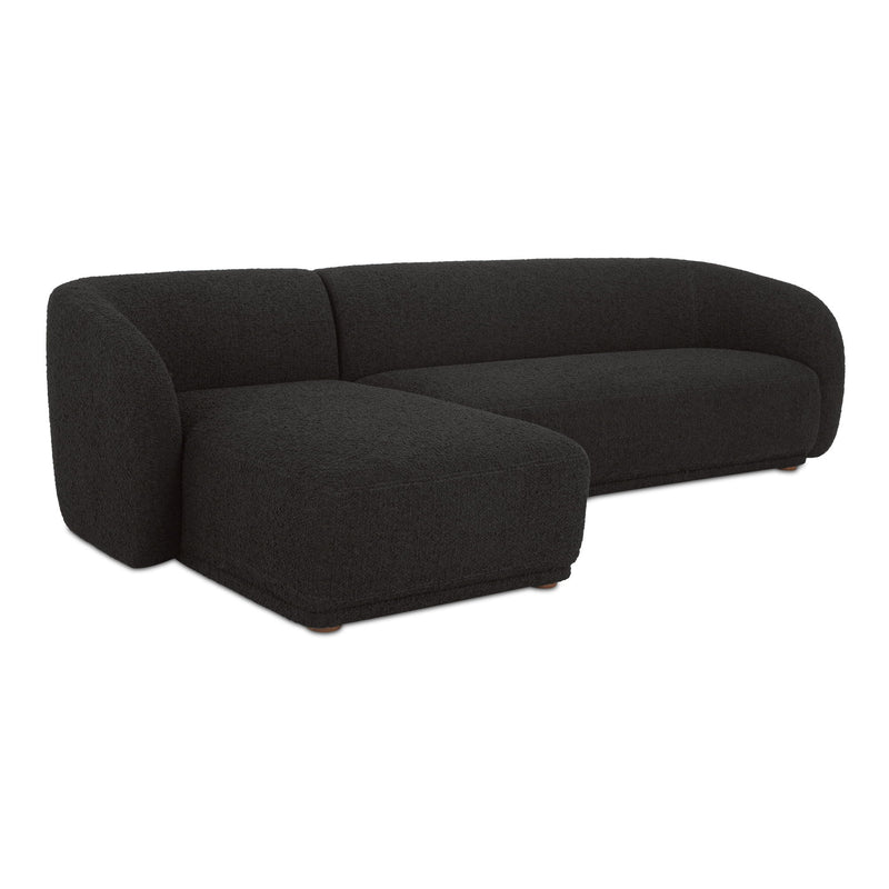 Faye - Left Sectional - Black - JaxCo Furniture