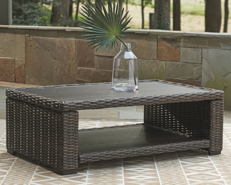 Grasson - Brown - Rectangular Cocktail Table - JaxCo Furniture