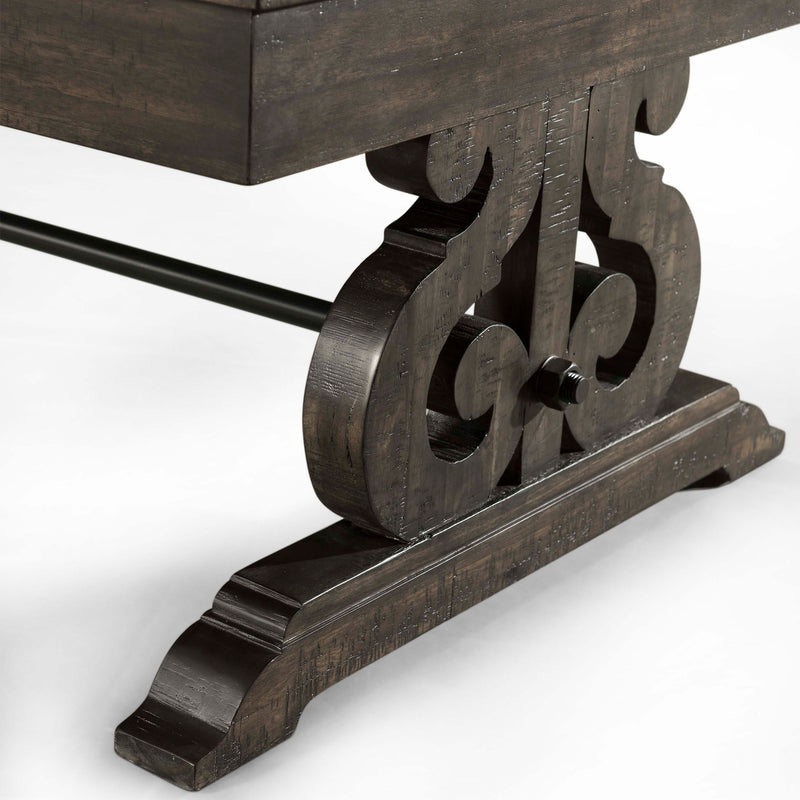 Stone - Chairside Table With PU Base - Dark Walnut