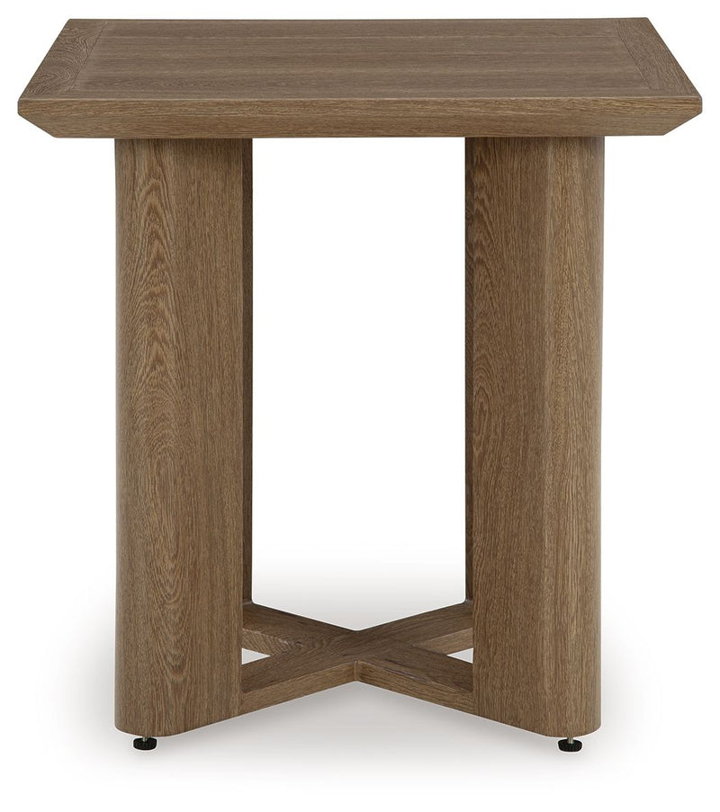 Serene Bay - Dark Brown - Square End Table - JaxCo Furniture