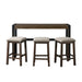 Caesar - Multipurpose Bar Table Set - Dark Brown - JaxCo Furniture