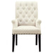 Alana - Fabric Upholstered Dining Arm Chair - Beige - JaxCo Furniture