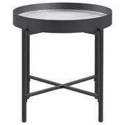 Ozella - Round Table With Hidden Storage Sandy - JaxCo Furniture