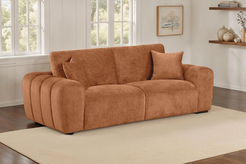 Burnett - Chenille Upholstered Wide Arm Sofa - JaxCo Furniture