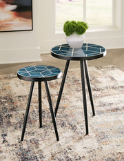 Clairbelle - Teal - Accent Table (Set of 2) - JaxCo Furniture