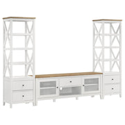 Hollis - 3 Piece TV Stand Entertainment Center - White - JaxCo Furniture