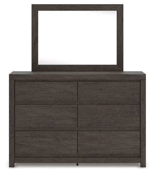 Fraluna - Charcoal - Dresser And Mirror - JaxCo Furniture