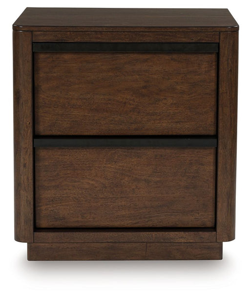 Dilenno - Dark Brown - Two Drawer Night Stand - JaxCo Furniture