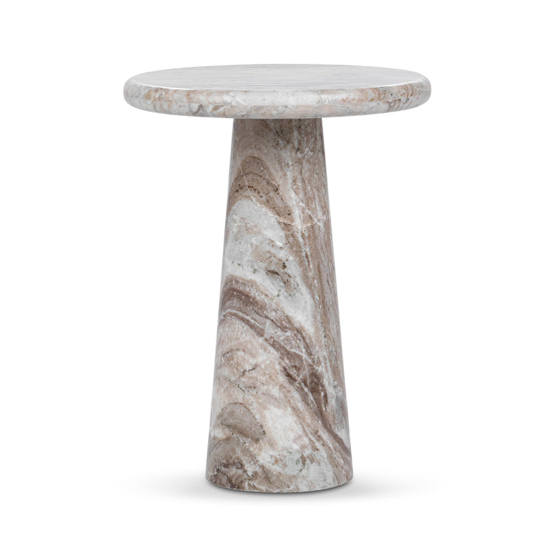 Huxley - Marble Round Accent Table - JaxCo Furniture
