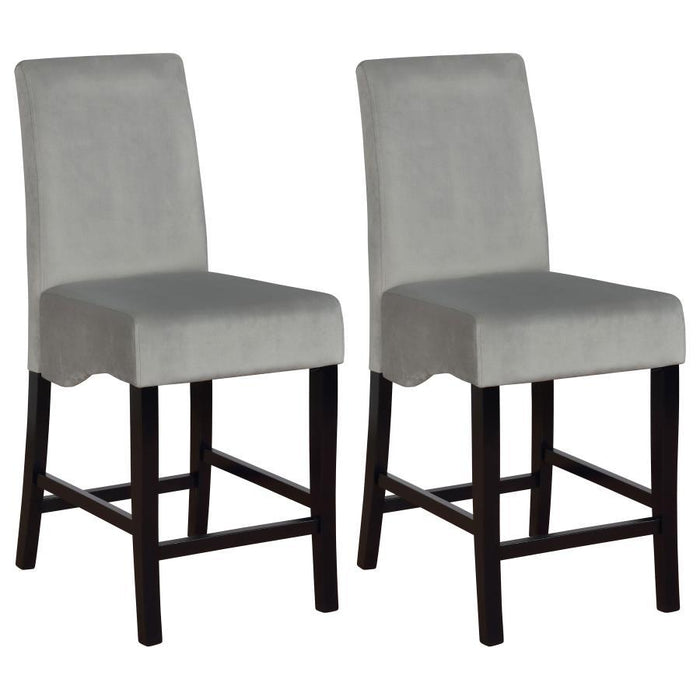 Stanton - Upholstered Counter Chairs (Set of 2) - Gray And Black - JaxCo Furniture