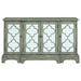 Erigeron - 4 Door Wood Trellis Storage Accent Cabinet - Gray - JaxCo Furniture