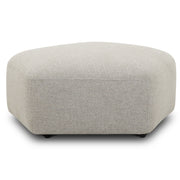 Playful - Ottoman With Casters - Canes Cobblestone - JaxCo Furniture