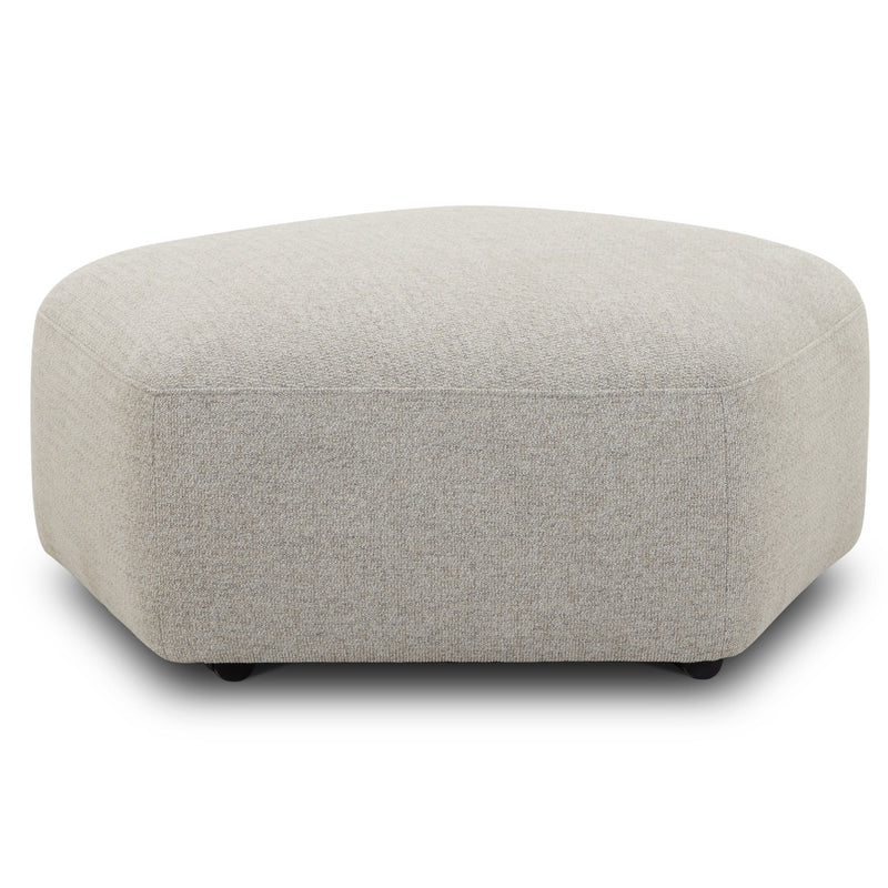 Playful - Ottoman With Casters - Canes Cobblestone - JaxCo Furniture