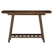 Ornelas - Console Table With Slatted Shelf - Mango Brown - JaxCo Furniture