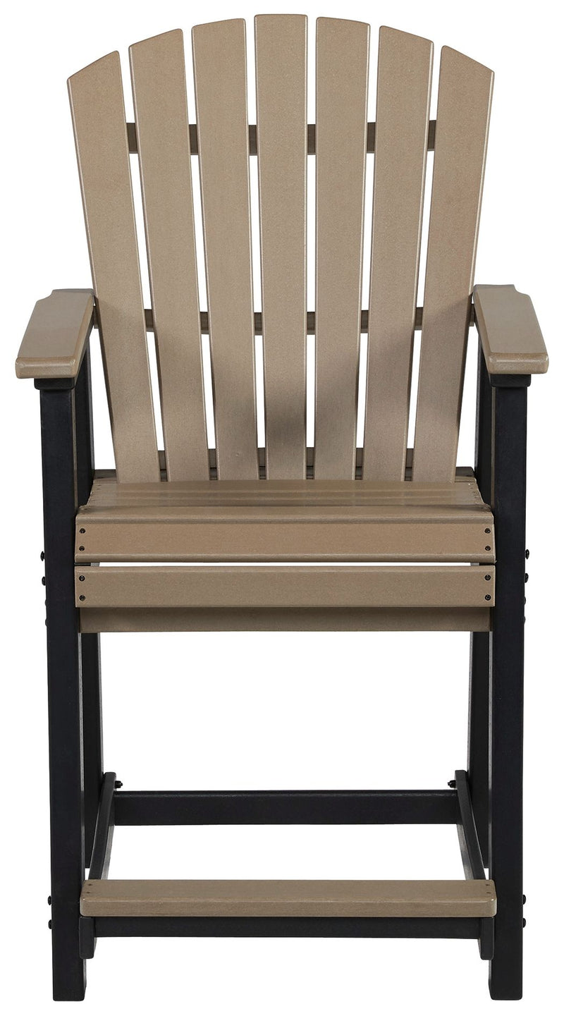 Fairen Trail - Black / Driftwood - Barstool (Set of 2) - JaxCo Furniture