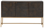 Elinmore - Brown / Gold Finish - Accent Cabinet - JaxCo Furniture