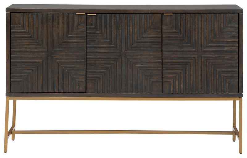 Elinmore - Brown / Gold Finish - Accent Cabinet - JaxCo Furniture