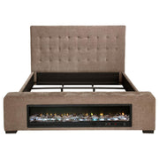 Senna - Upholstered Audio Flame Visualizer Bed - JaxCo Furniture