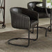 Banner - Leatherette Upholstered Dining Arm Chair - Anthracite - JaxCo Furniture