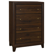 Welsley - 4-Drawer Chest Of Drawers - Walnut - JaxCo Furniture