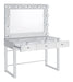 Umbridge - 3-Drawer Vanity Set With Lighting - Chrome And White - JaxCo Furniture