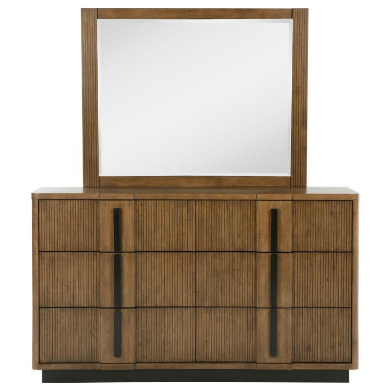 Terrace - 6-Drawer Dresser And Mirror - Ash Brown - JaxCo Furniture