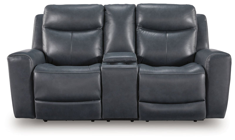 Next Move - Power Reclining Loveseat With Console / Adjustable Headrest - JaxCo Furniture