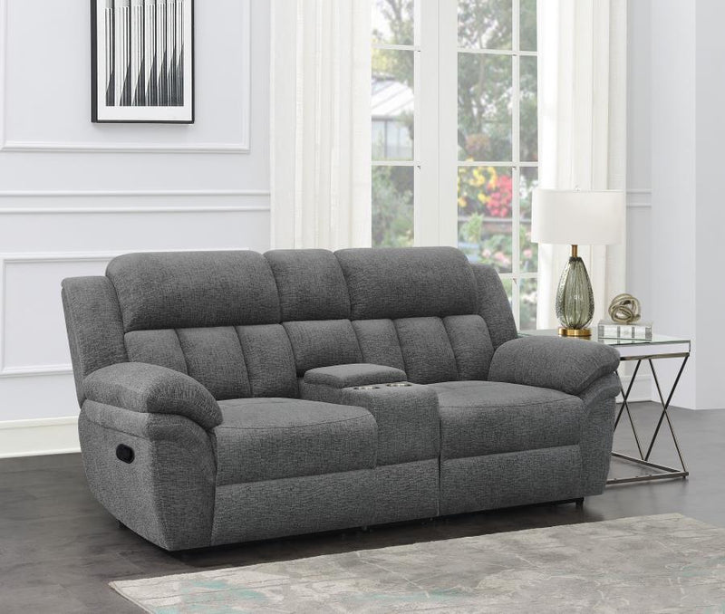 Bahrain - Upholstered Motion Loveseat - JaxCo Furniture