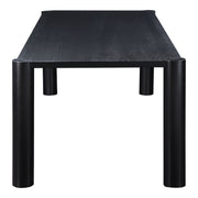 Post - Large Dining Table - Black Oak - JaxCo Furniture