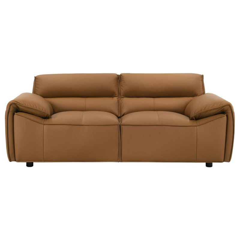Buxton - Top Grain Leather Upholstered Loveseat - JaxCo Furniture