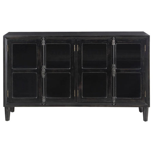 Sylvia - 4 Door Accent Cabinet - Black - JaxCo Furniture