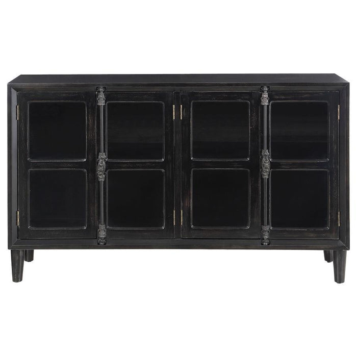 Sylvia - 4 Door Accent Cabinet - Black - JaxCo Furniture