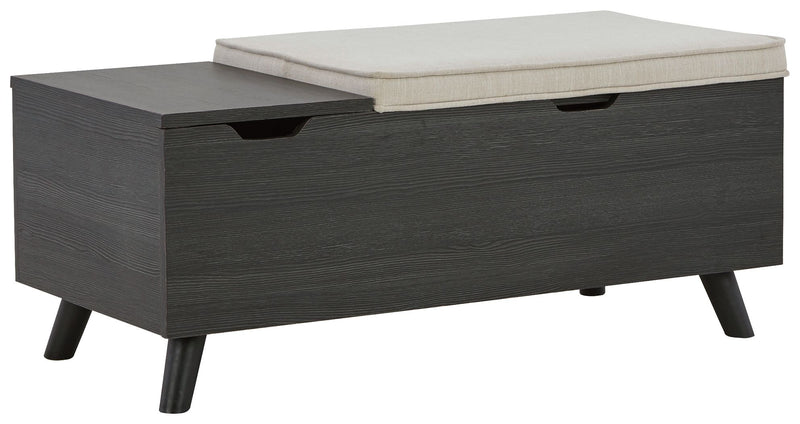 Yarlow - Dark Gray - Storage Bench - JaxCo Furniture