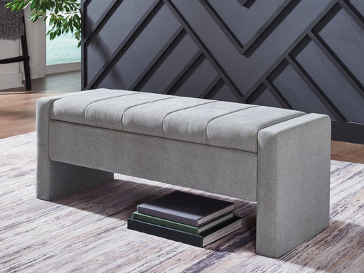 Akselman - Gray - Storage Bench - JaxCo Furniture