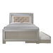 Platinum - Youth Full Platform Bed With Trundle - Сhampagne - JaxCo Furniture