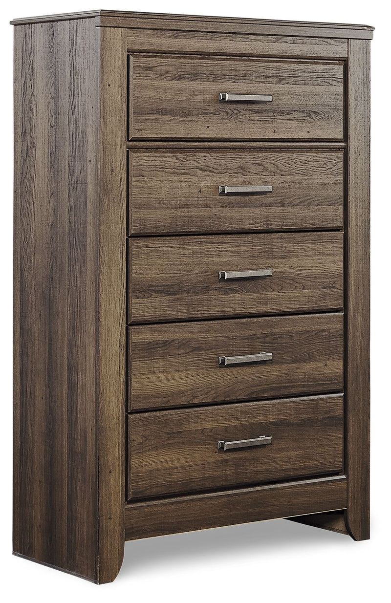 Juararo - Dark Brown - Five Drawer Chest - JaxCo Furniture
