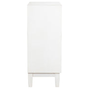 Gambon - 2 Door Wood Honeycomb Pattern Accent Cabinet - White - JaxCo Furniture